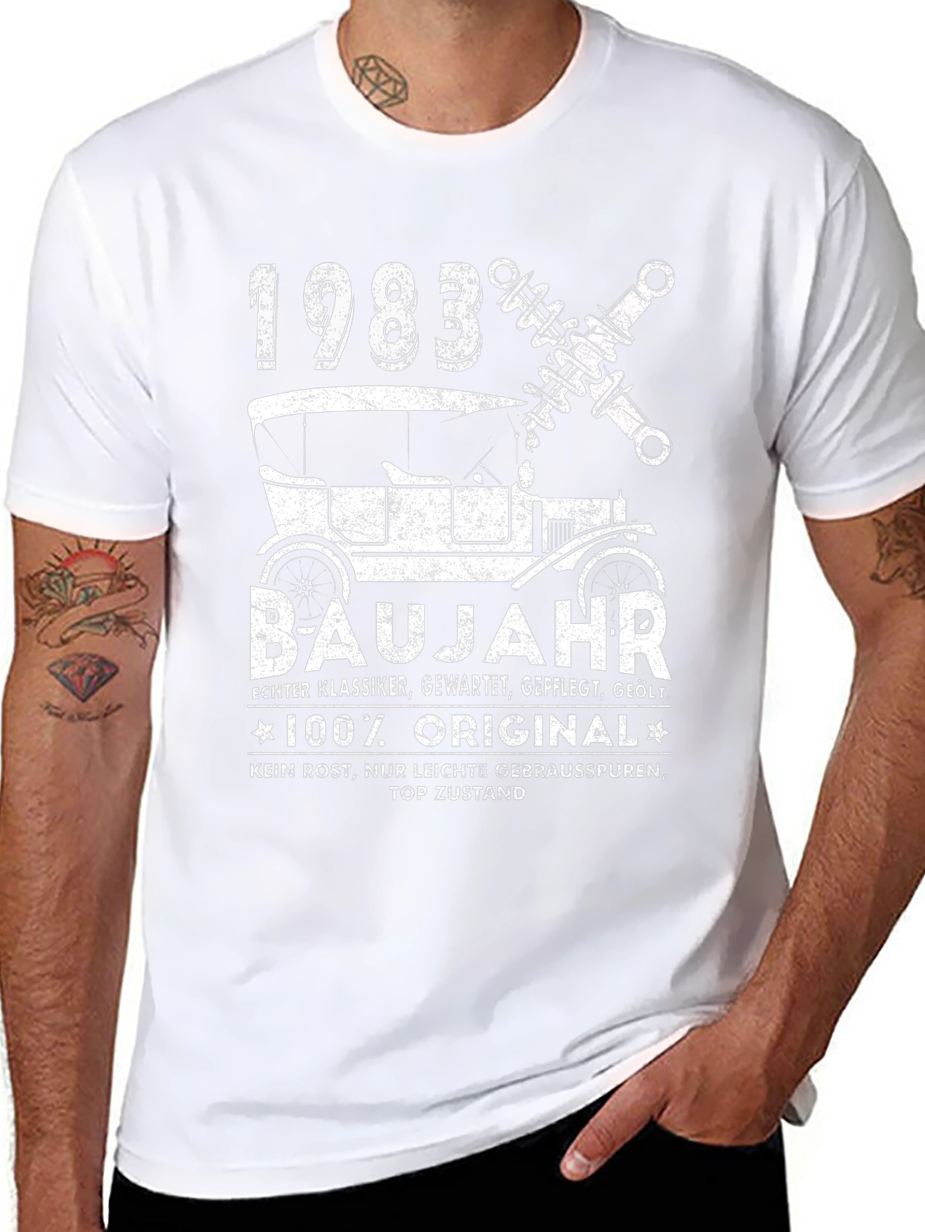 1983 Car Enthusiast T-Shirt - Classic Car Design