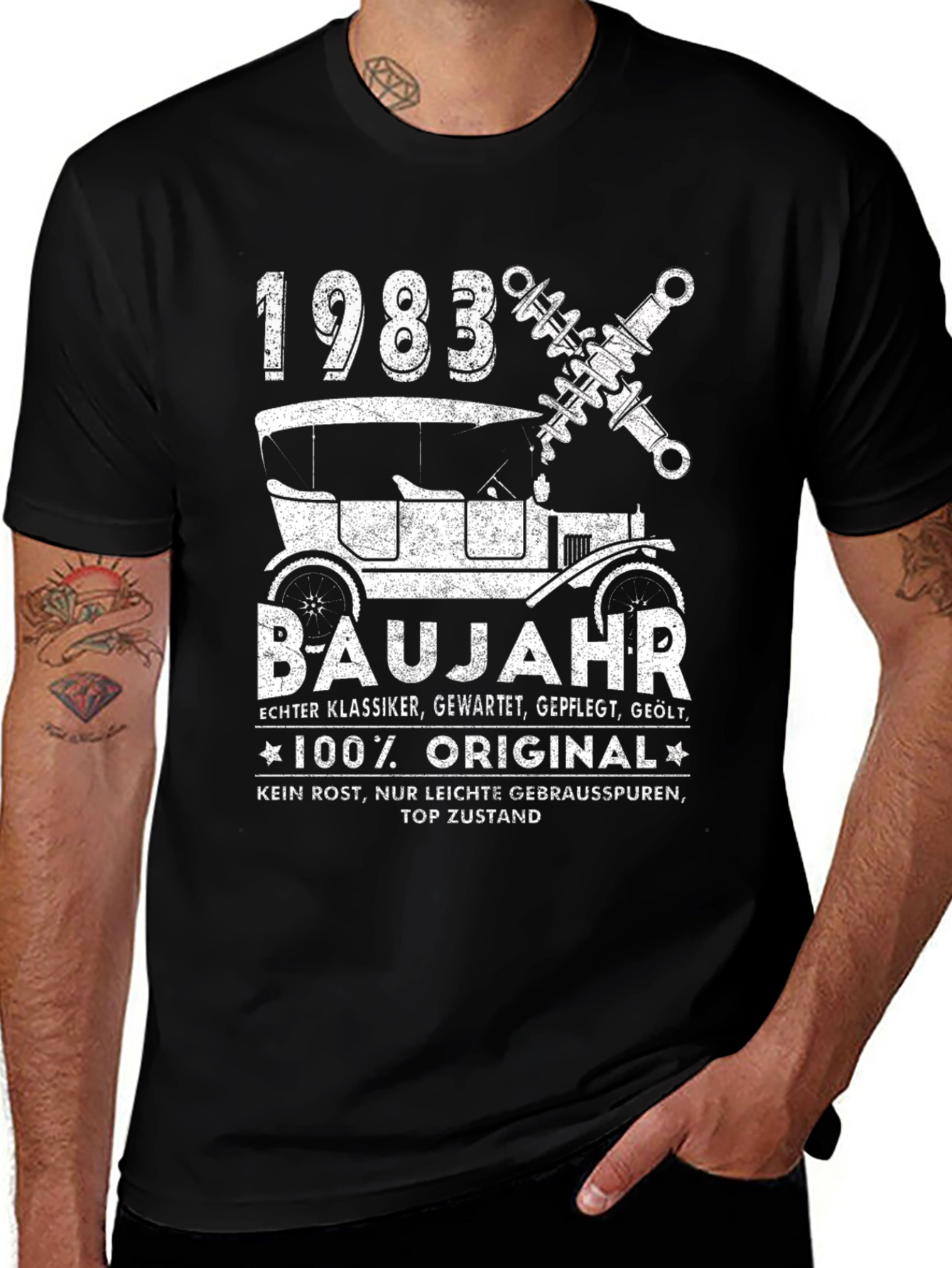 1983 Car Enthusiast T-Shirt - Classic Car Design
