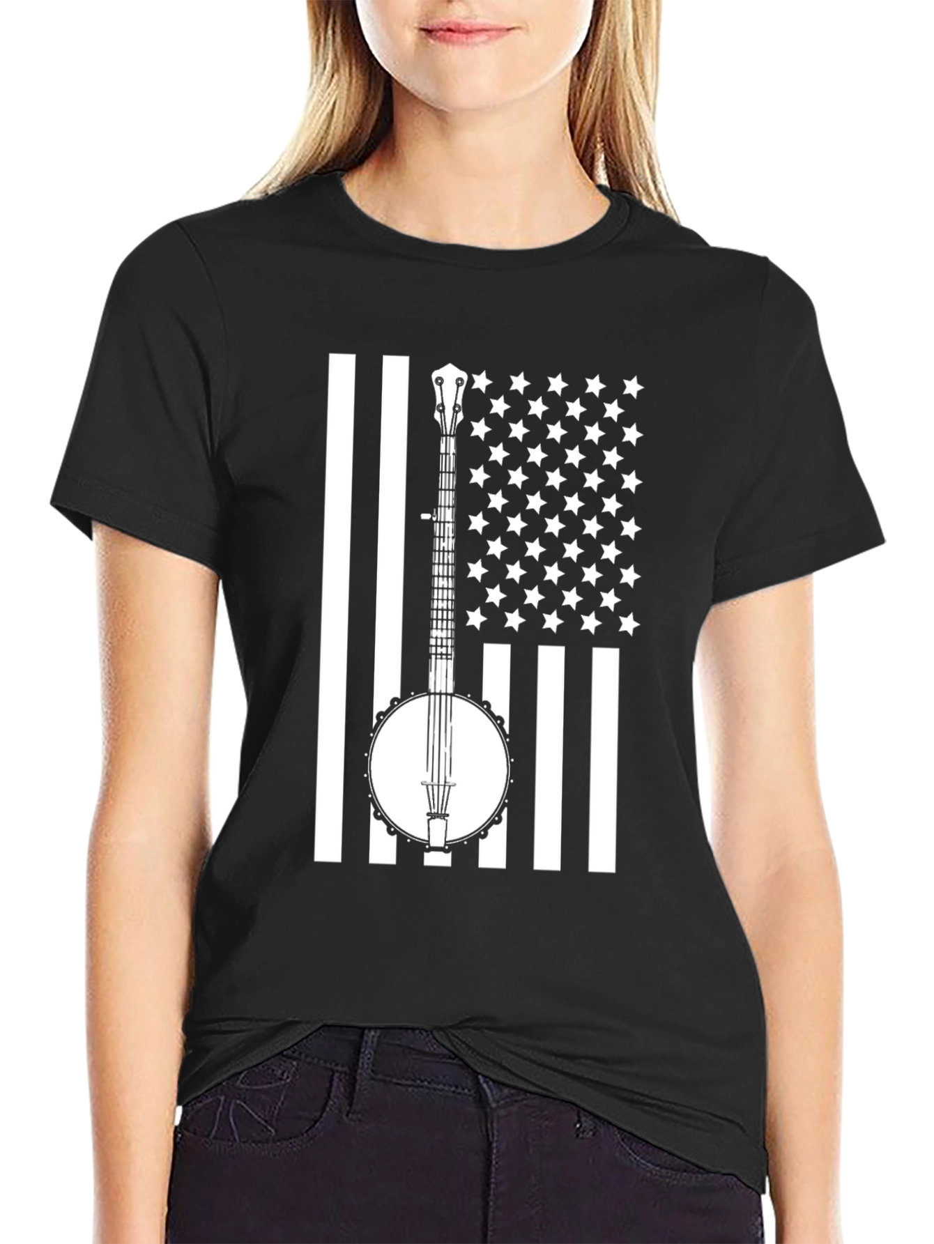 American Banjo Flag T-Shirt