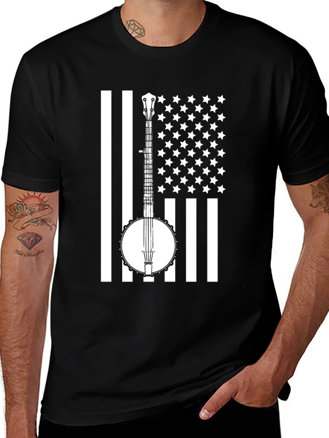 American Banjo Flag T-Shirt