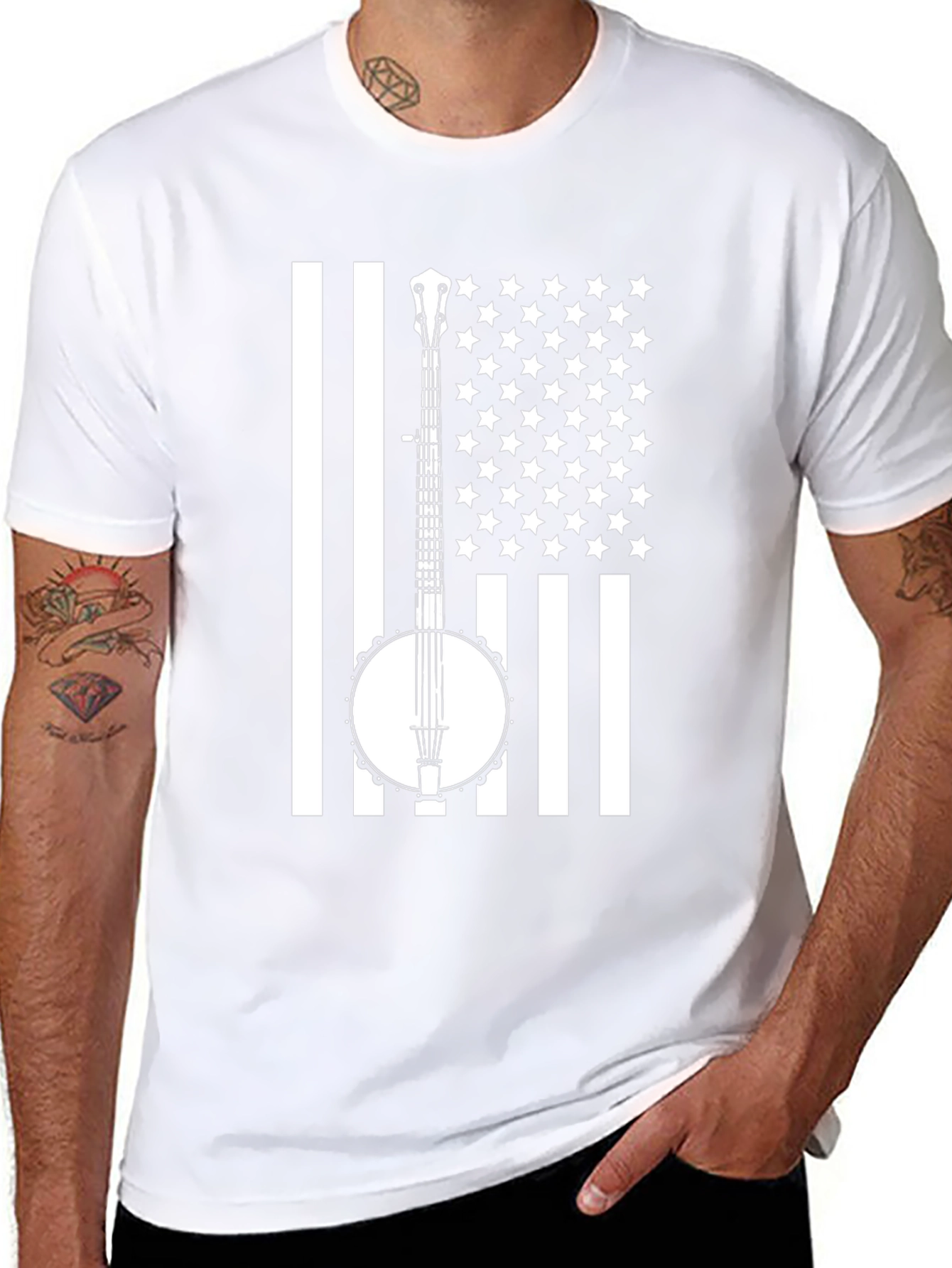 American Banjo Flag T-Shirt