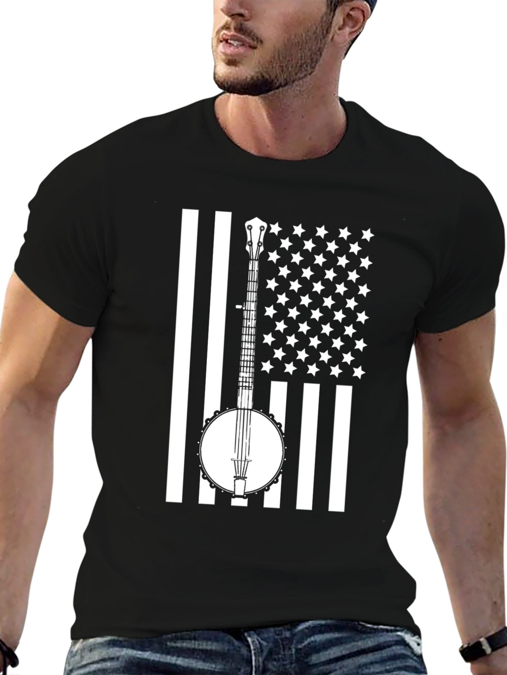 American Banjo Flag T-Shirt
