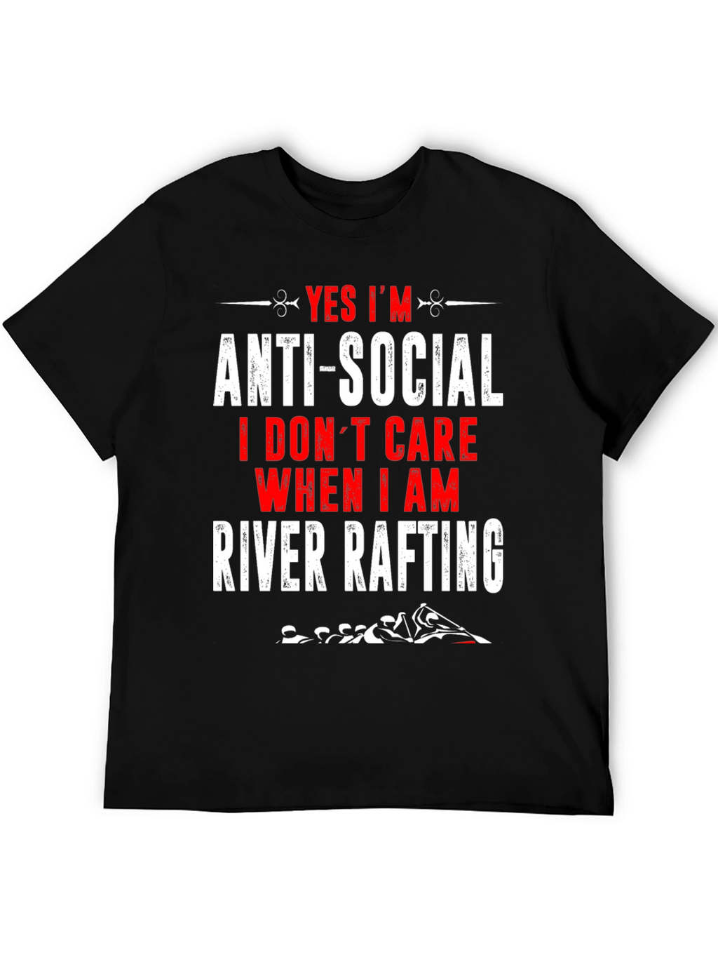 Anti-Social River Rafting Graphic T-Shirt