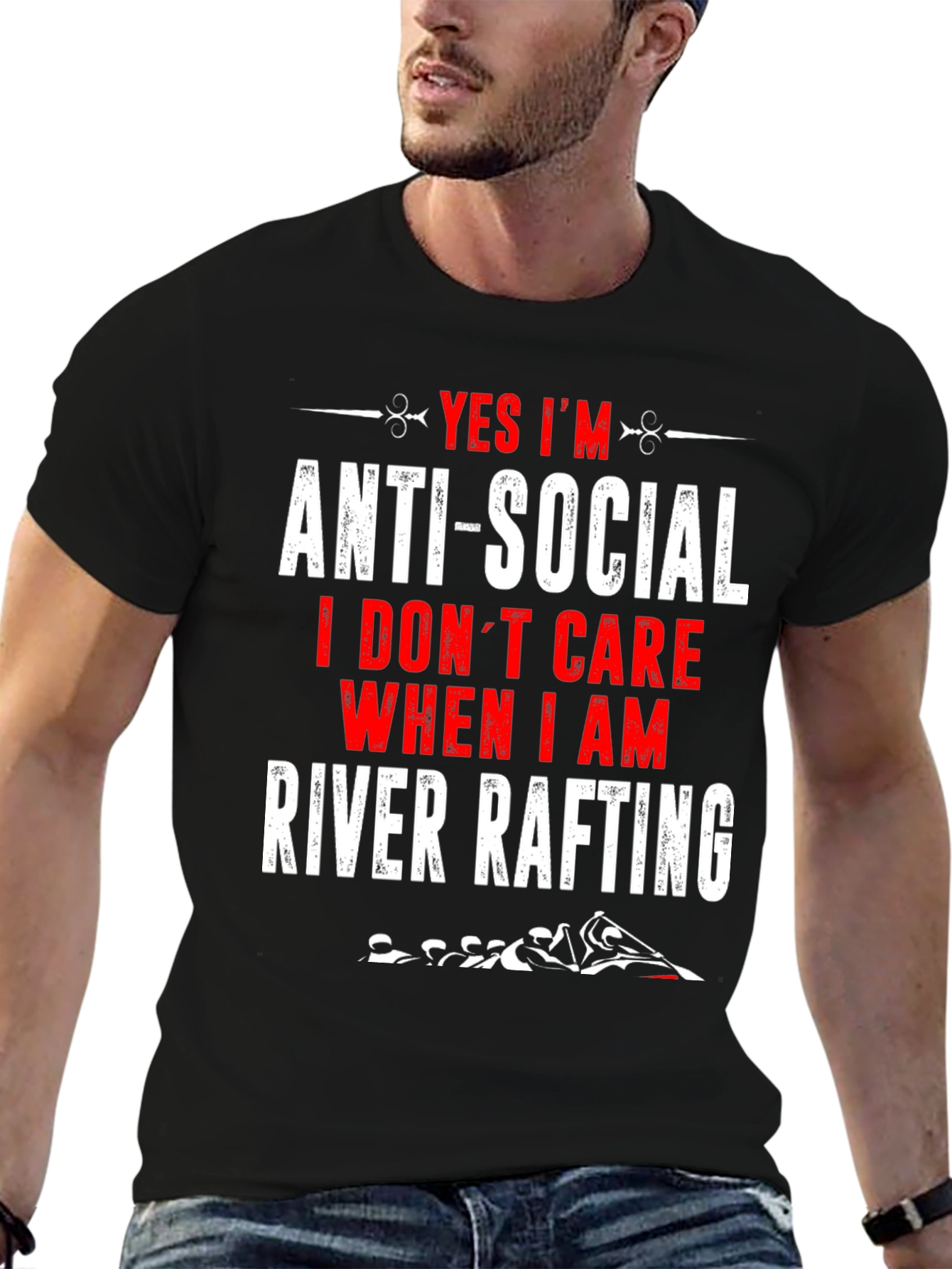 Anti-Social River Rafting Graphic T-Shirt