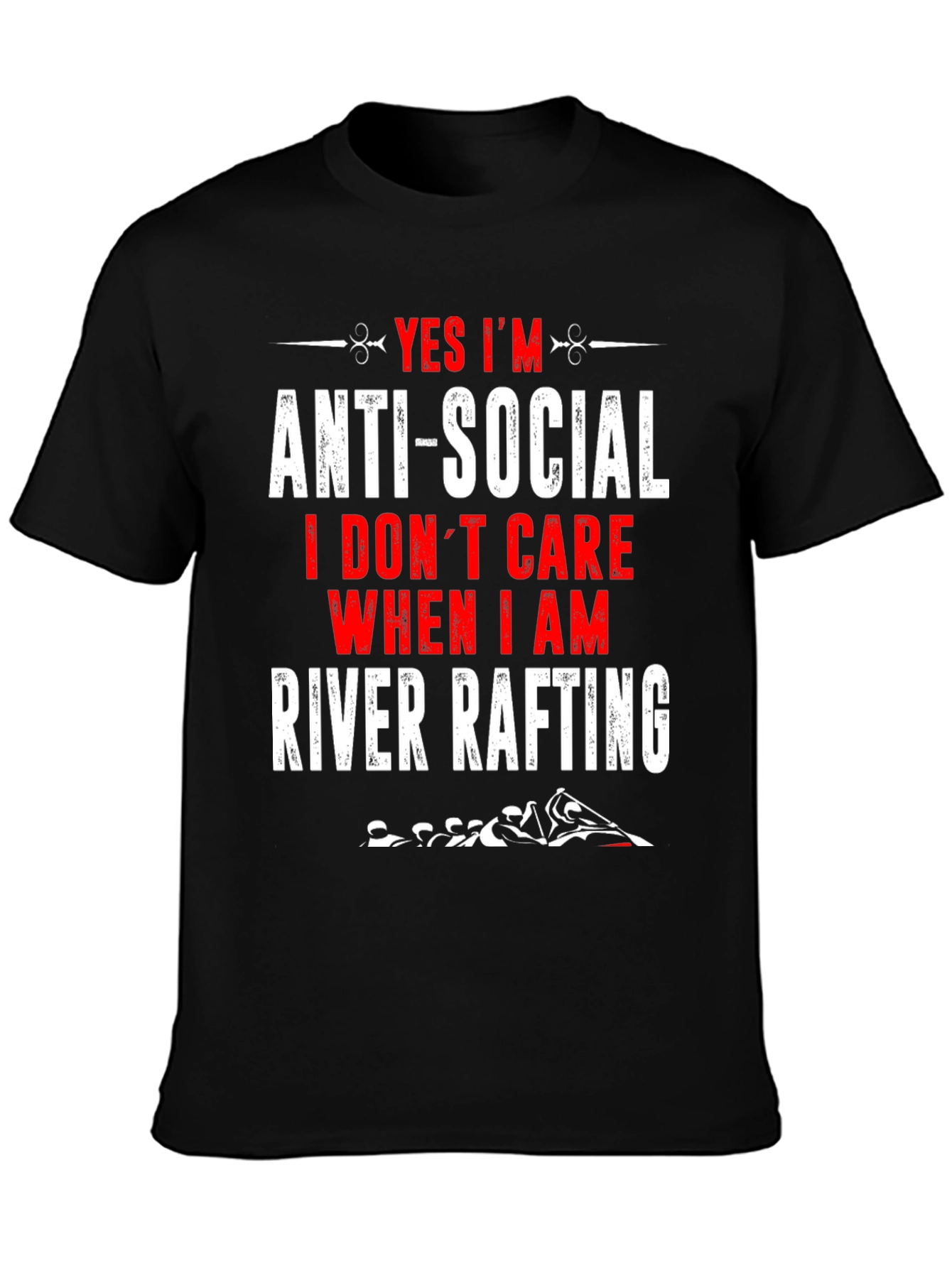 Anti-Social River Rafting Graphic T-Shirt