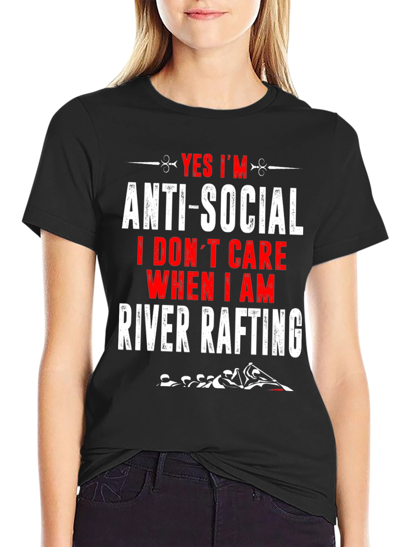 Anti-Social River Rafting Graphic T-Shirt