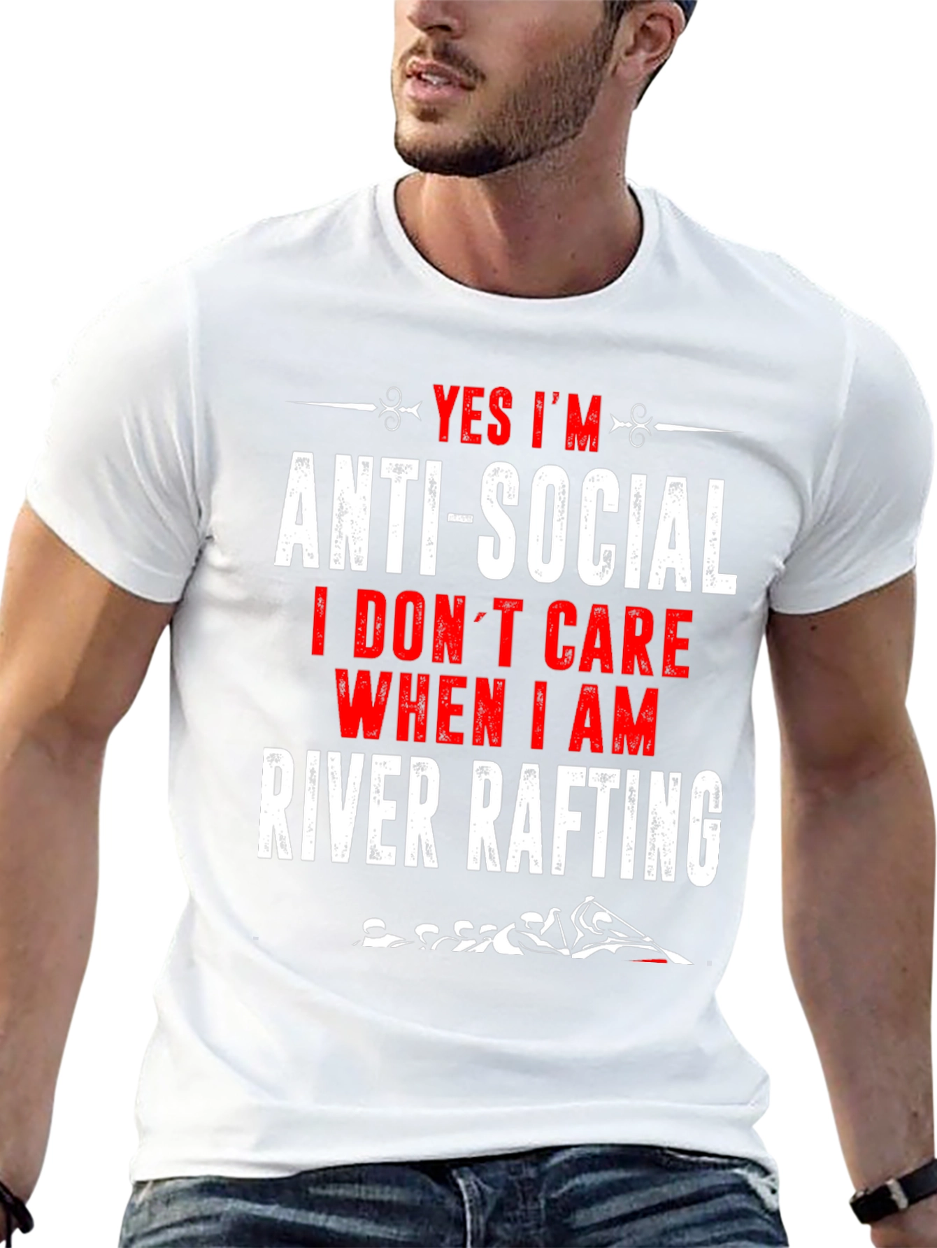 Anti-Social River Rafting Graphic T-Shirt