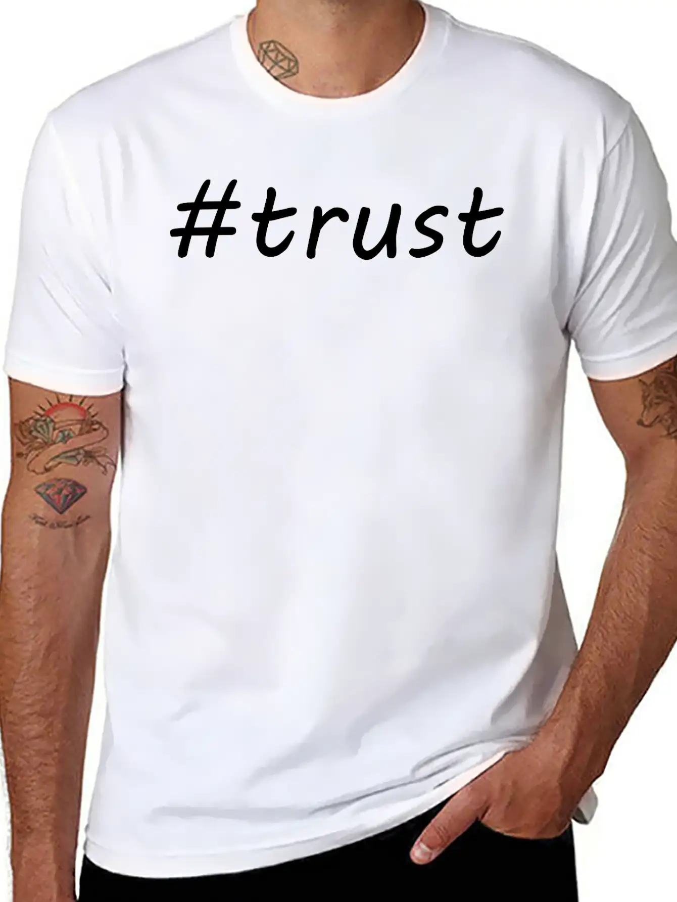 #trust Classic Fit Graphic Tee For Daily Comfort – Unisex Cotton Shirt