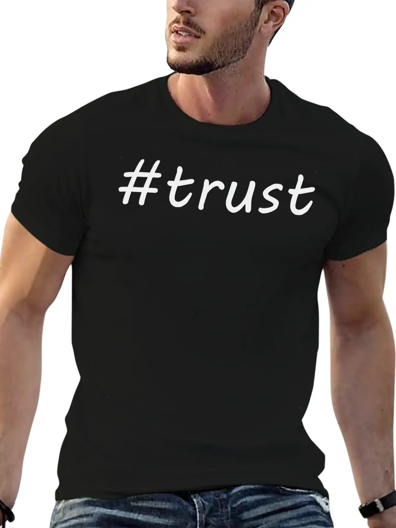 #trust Classic Fit Graphic Tee For Daily Comfort – Unisex Cotton Shirt