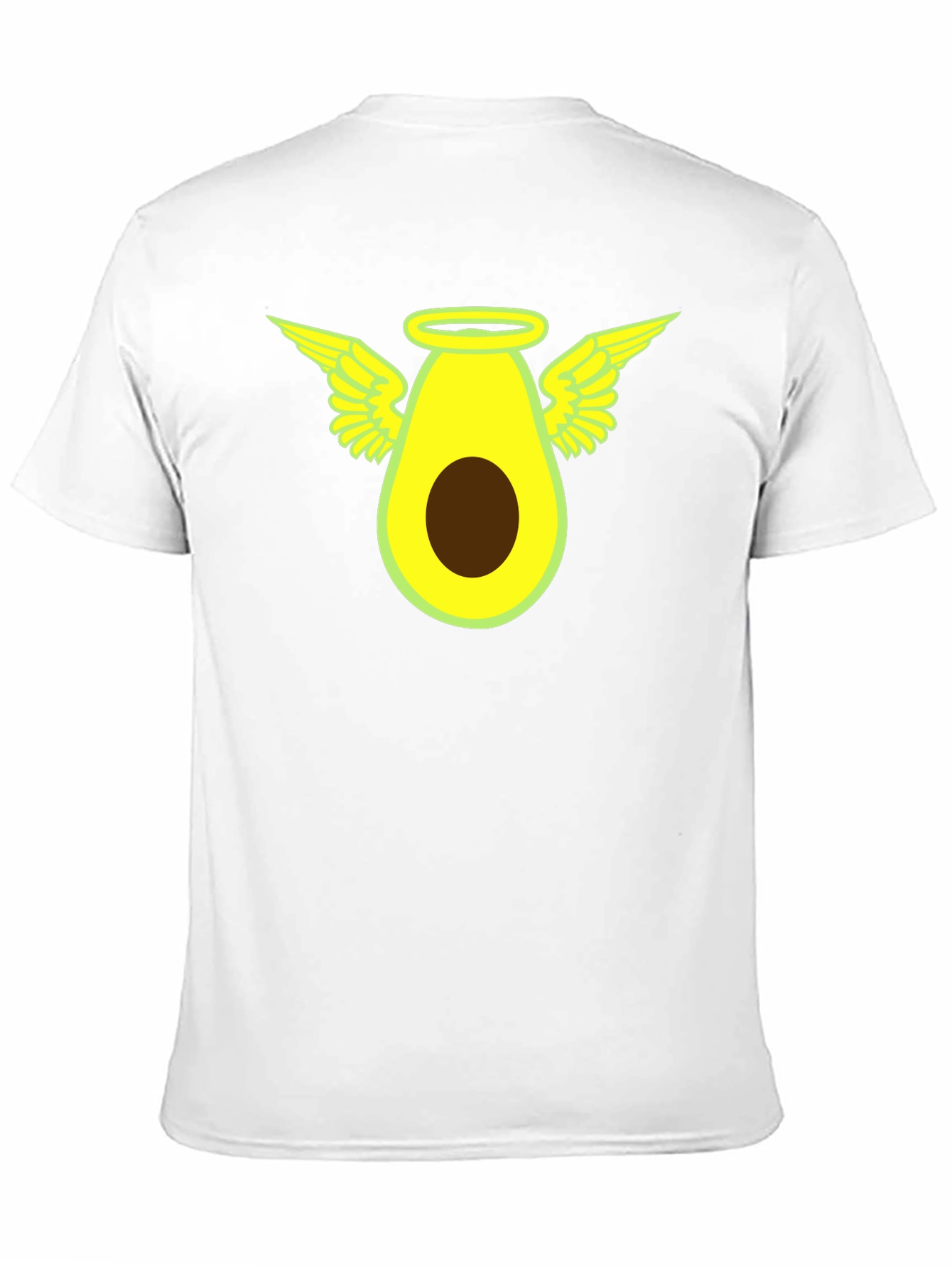 Angel Avocado Graphic Tee - Black Cotton T-Shirt