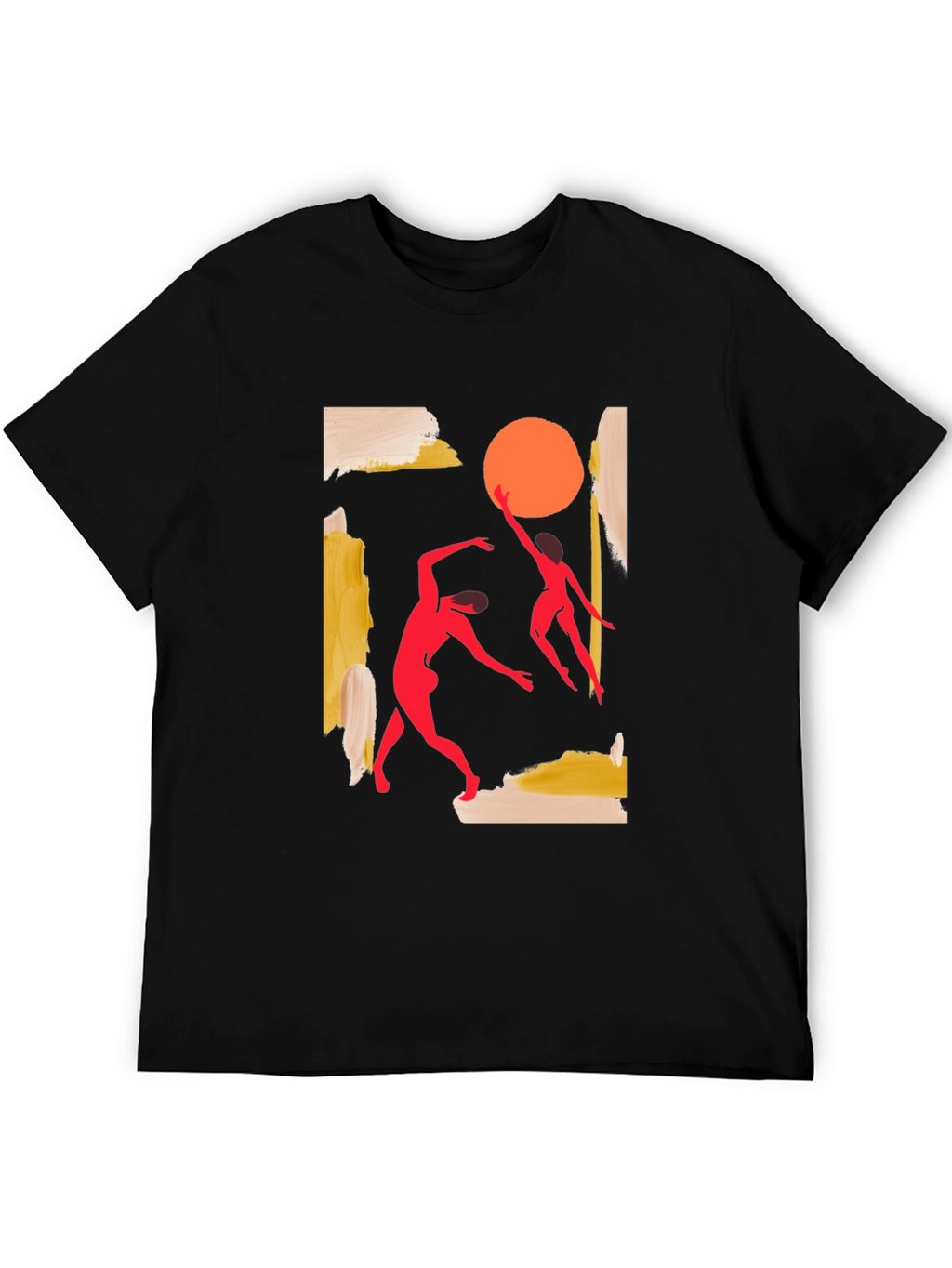Abstract Dance T-Shirt - Black Cotton Tee