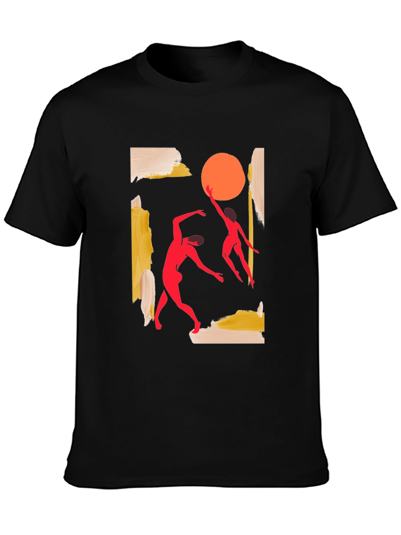 Abstract Dance T-Shirt - Black Cotton Tee