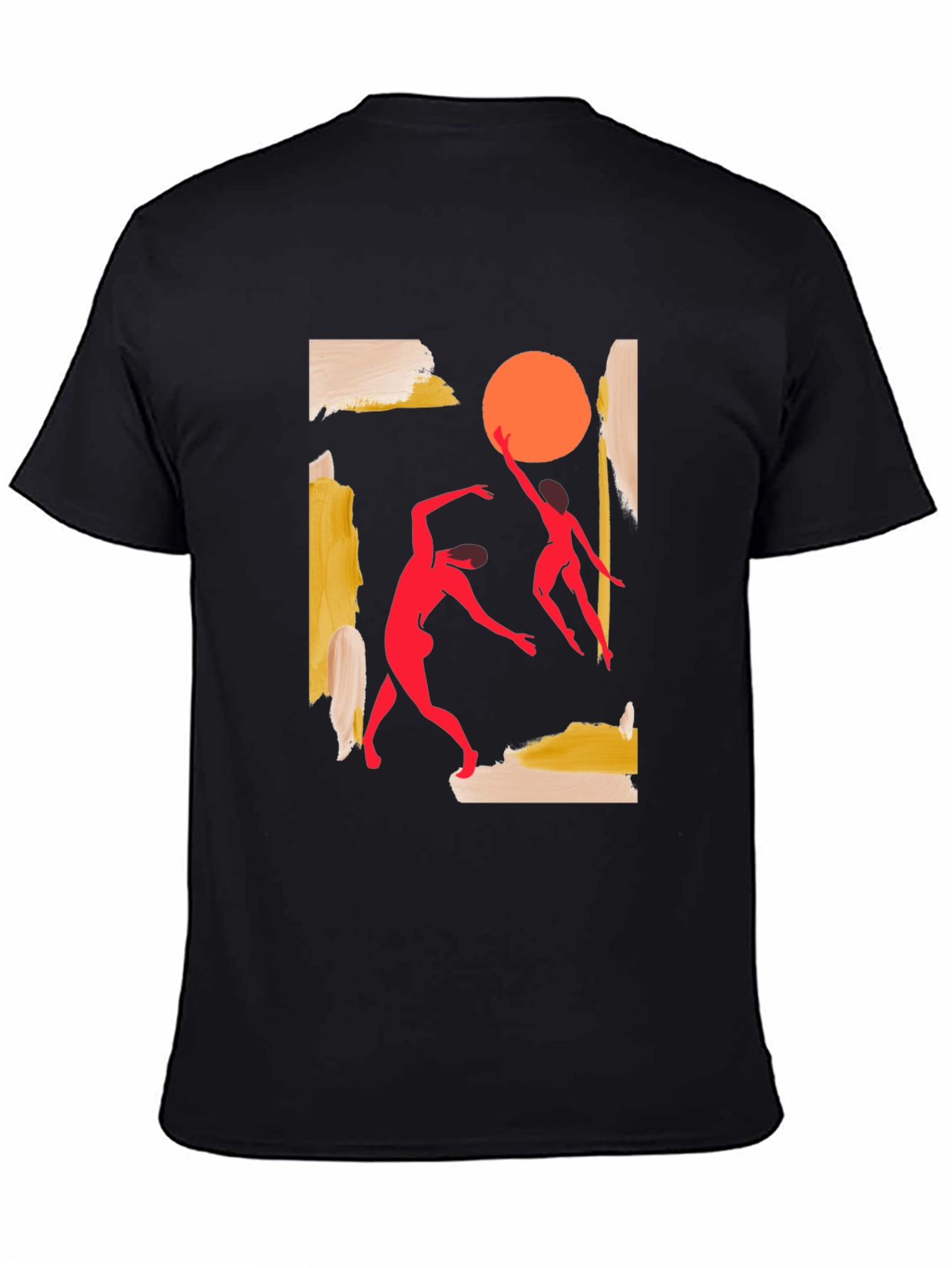 Abstract Dance T-Shirt - Black Cotton Tee