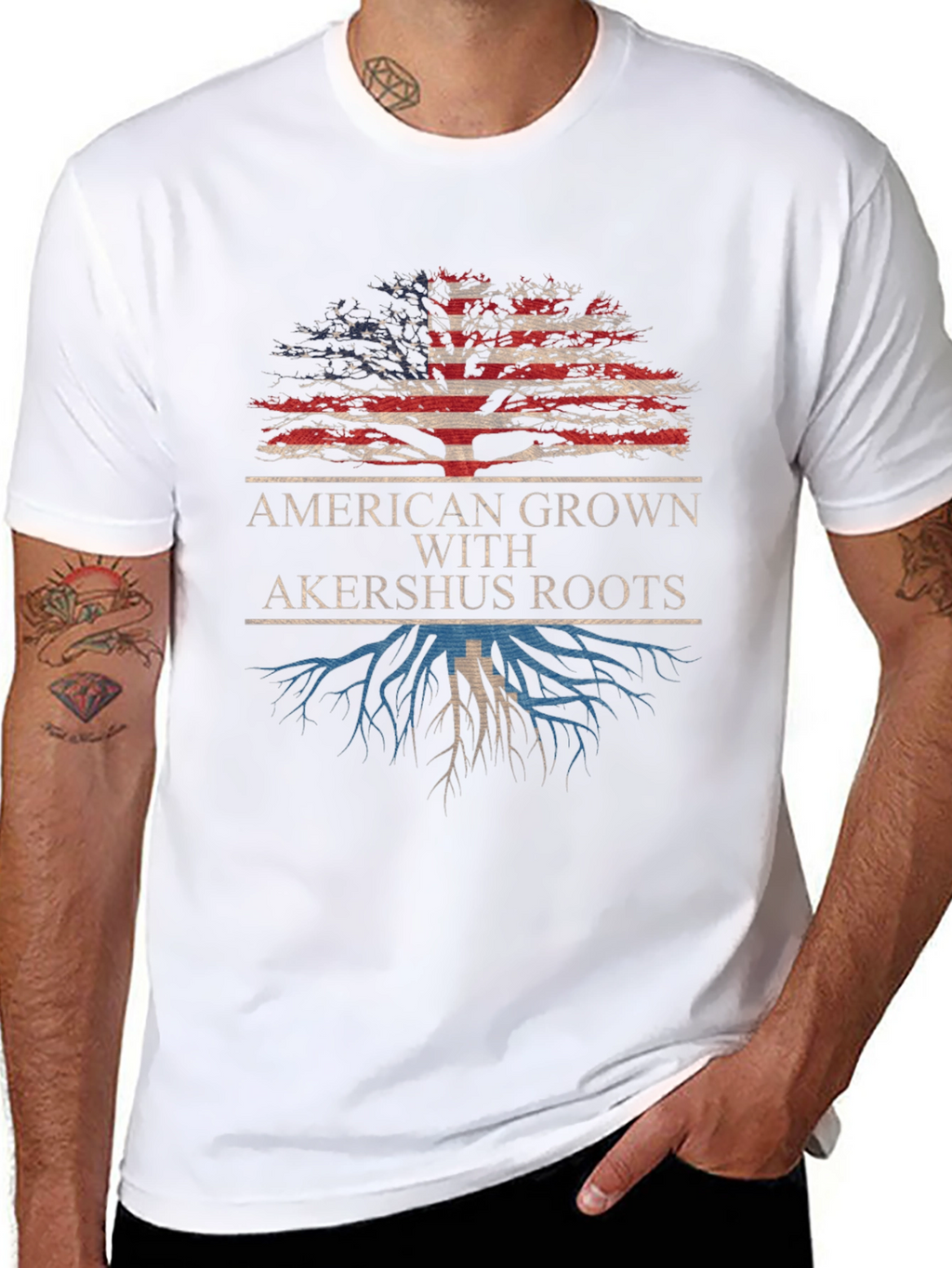 American Grown with Akershus Roots T-Shirt