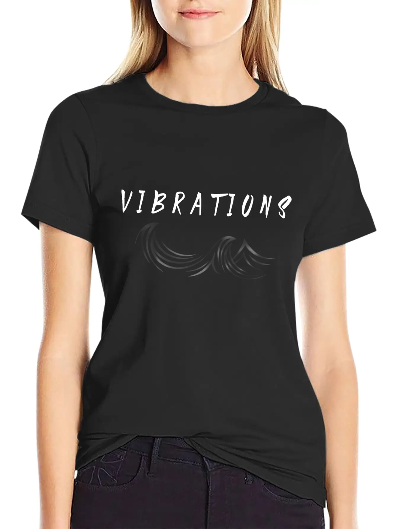 "Vibrations" Abstract Design. Stylish Everyday T-Shirt – Unisex Basic Cotton Tee