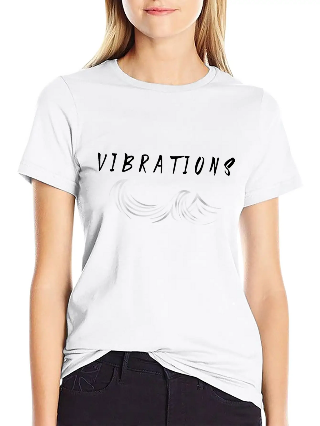 "Vibrations" Abstract Design. Stylish Everyday T-Shirt – Unisex Basic Cotton Tee
