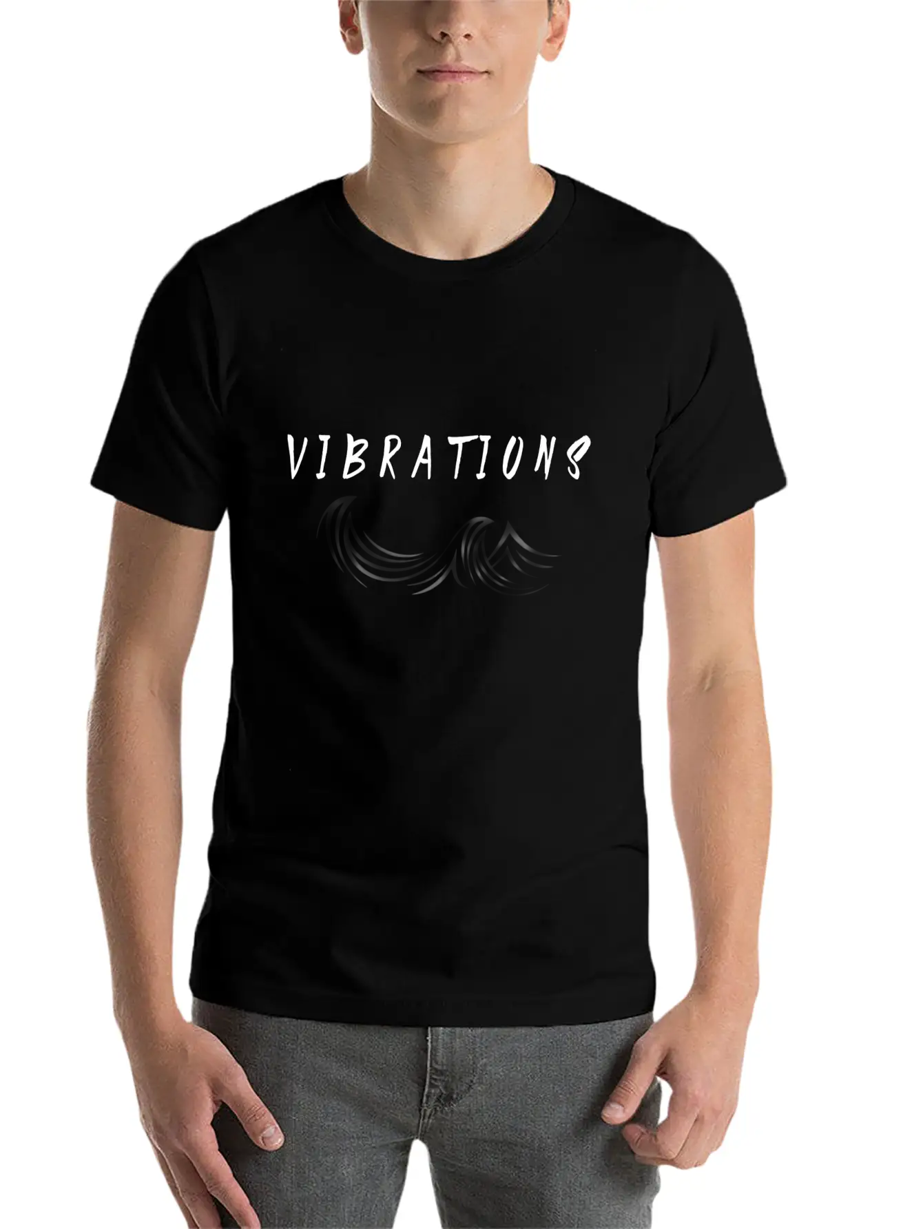 "Vibrations" Abstract Design. Stylish Everyday T-Shirt – Unisex Basic Cotton Tee