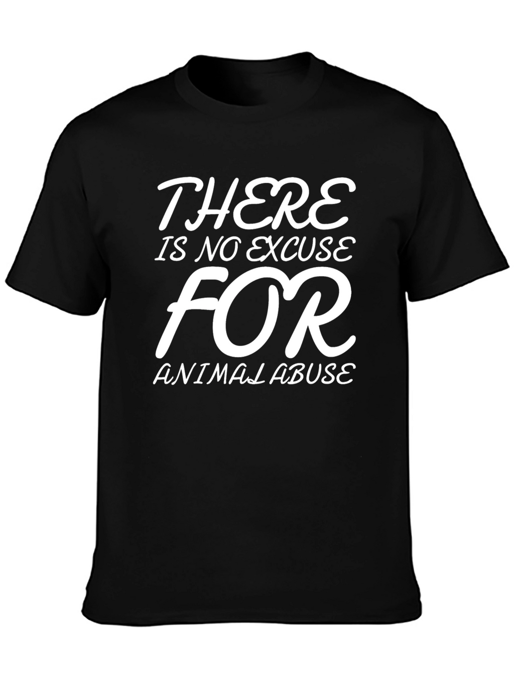 Animal Abuse Awareness Graphic Tee - Black