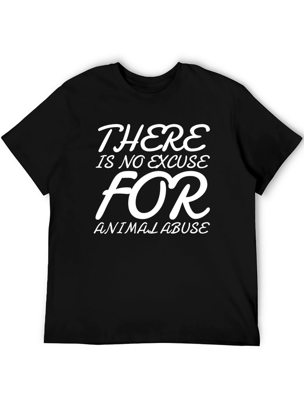 Animal Abuse Awareness Graphic Tee - Black