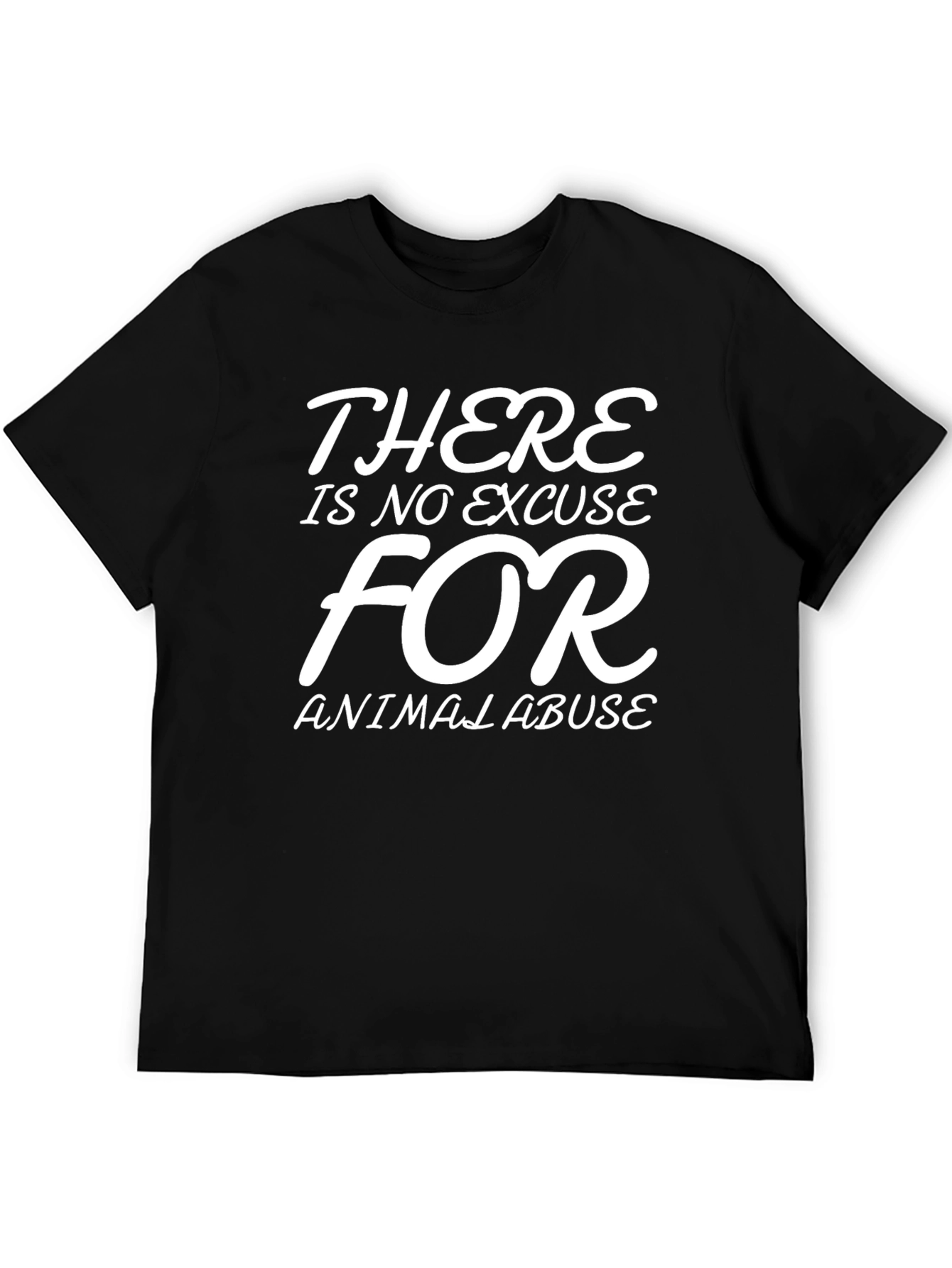 Animal Abuse Awareness Graphic Tee - Black