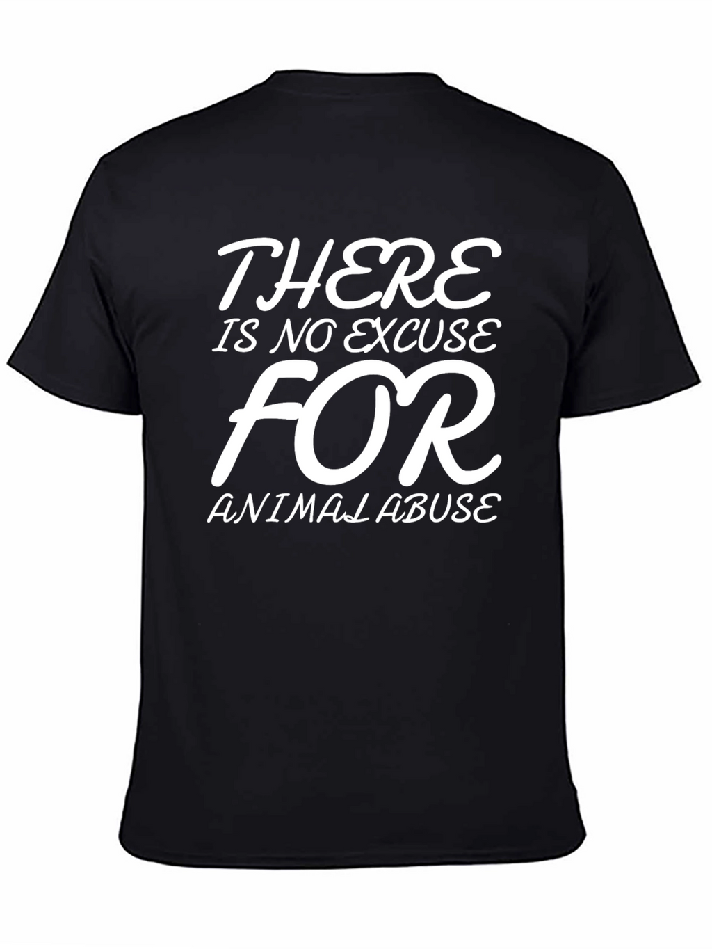 Animal Abuse Awareness Graphic Tee - Black