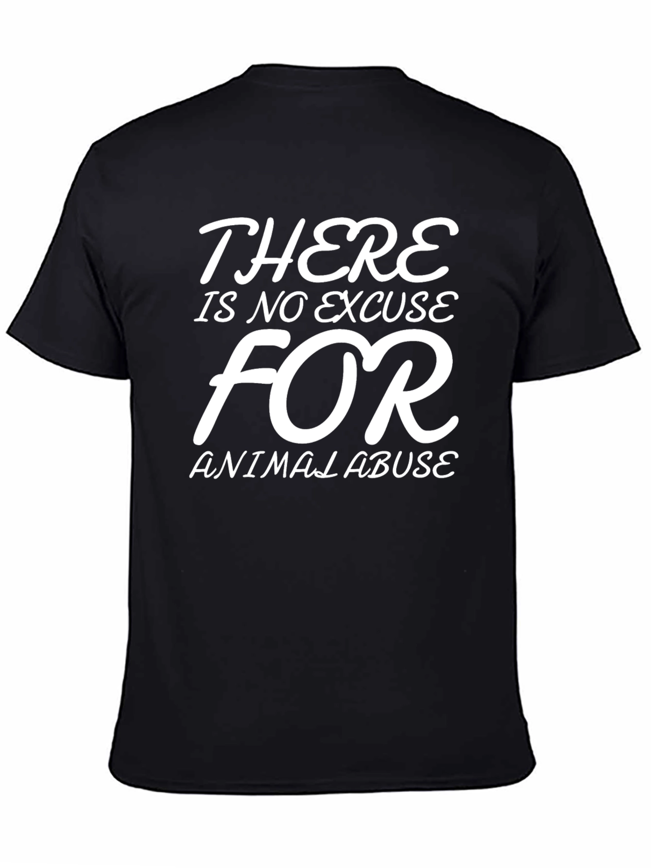 Animal Abuse Awareness Graphic Tee - Black