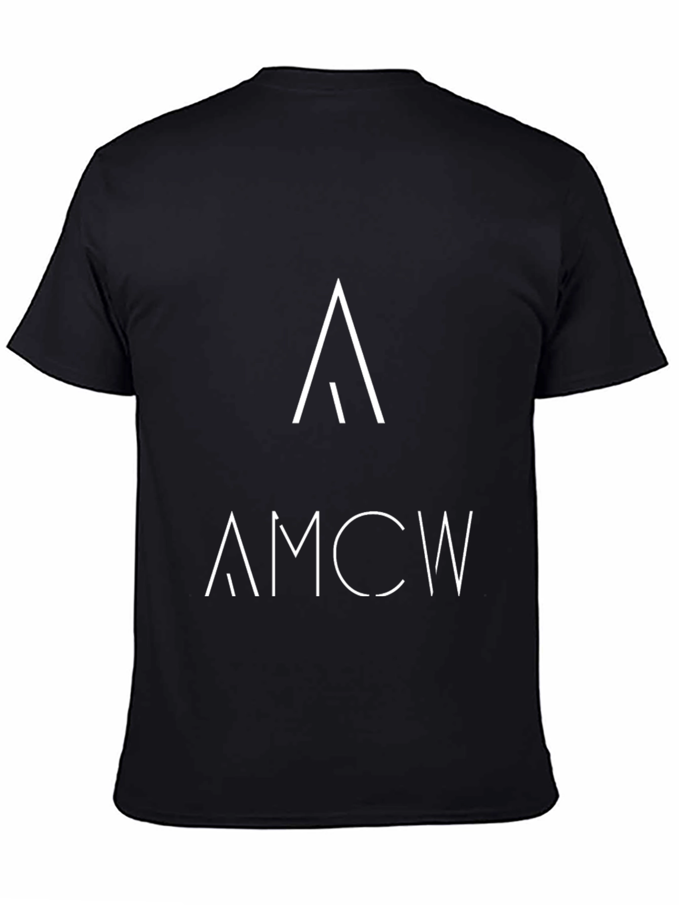 AMCW Graphic Tee - Modern Minimalist Black T-Shirt