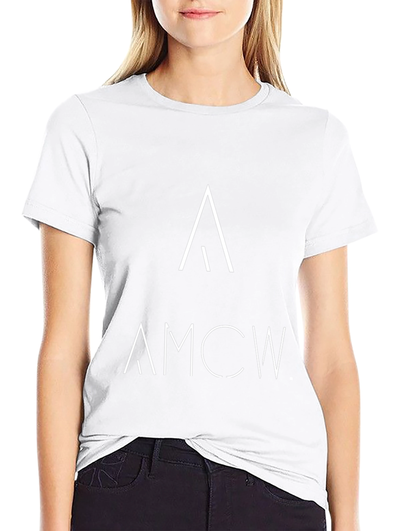 AMCW Graphic Tee - Modern Minimalist Black T-Shirt
