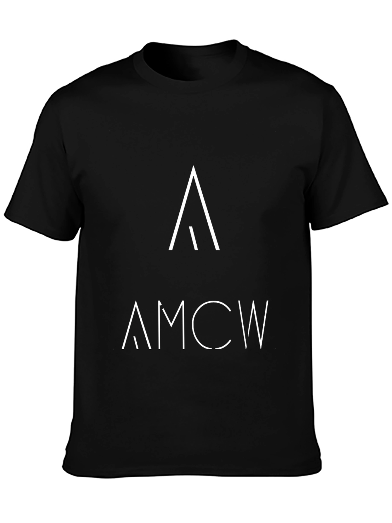 AMCW Graphic Tee - Modern Minimalist Black T-Shirt