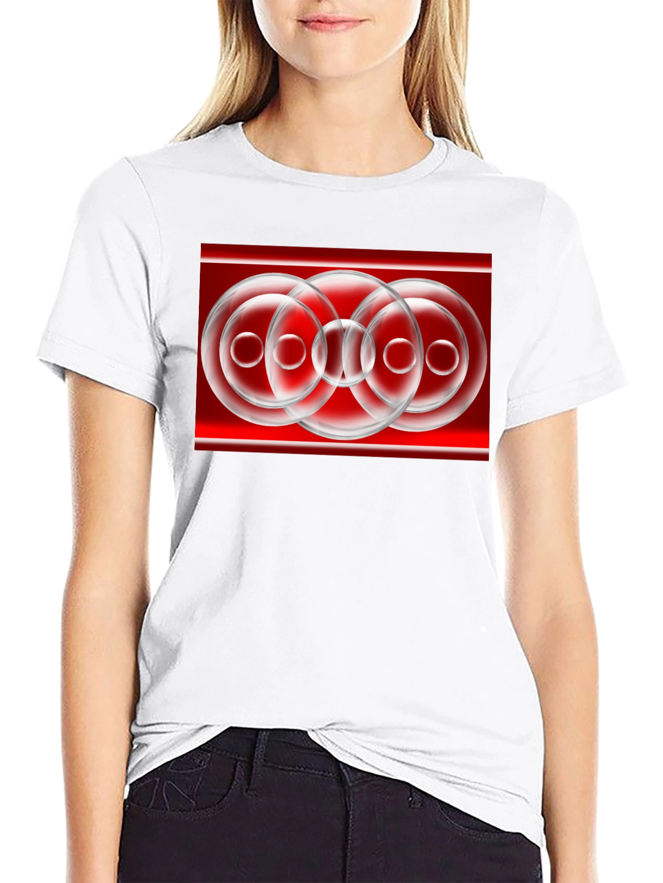 Abstract Circles Graphic T-Shirt - Modern Art Tee