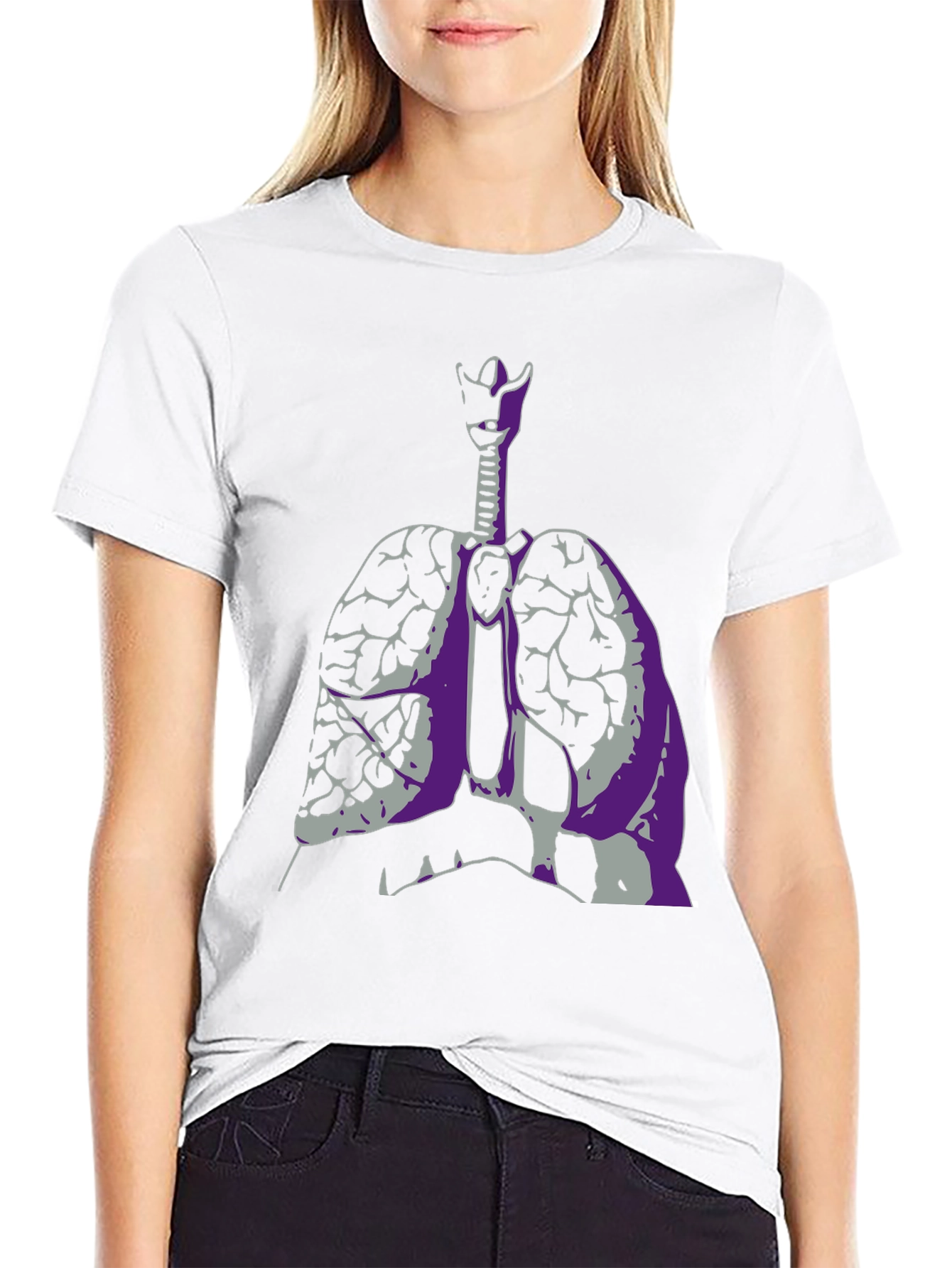 Anatomical Lungs Graphic Tee - Unique Design