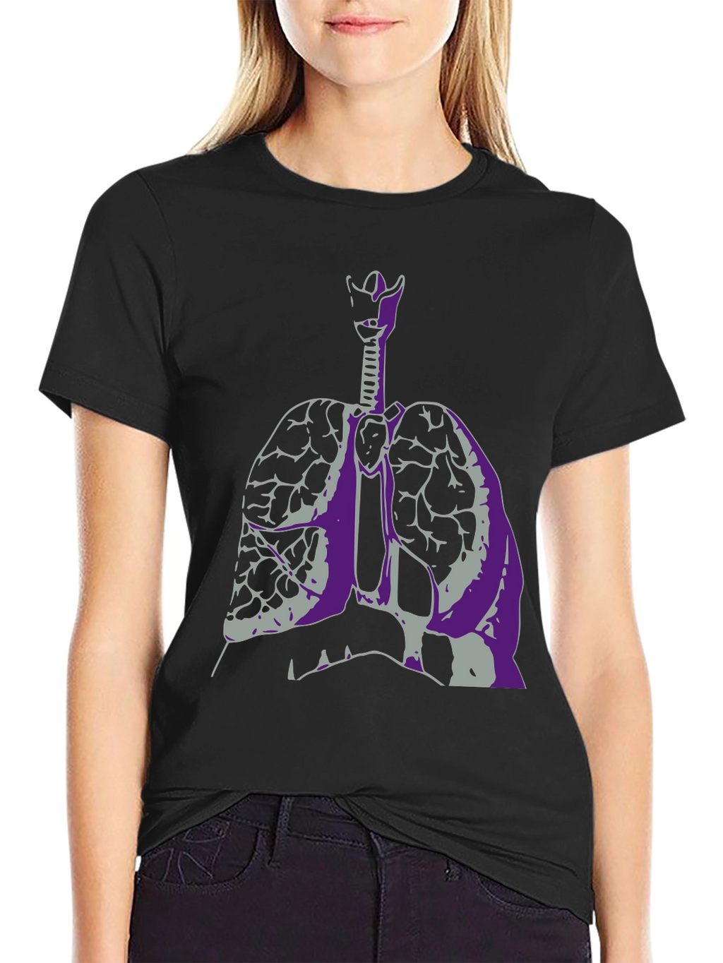 Anatomical Lungs Graphic Tee - Unique Design