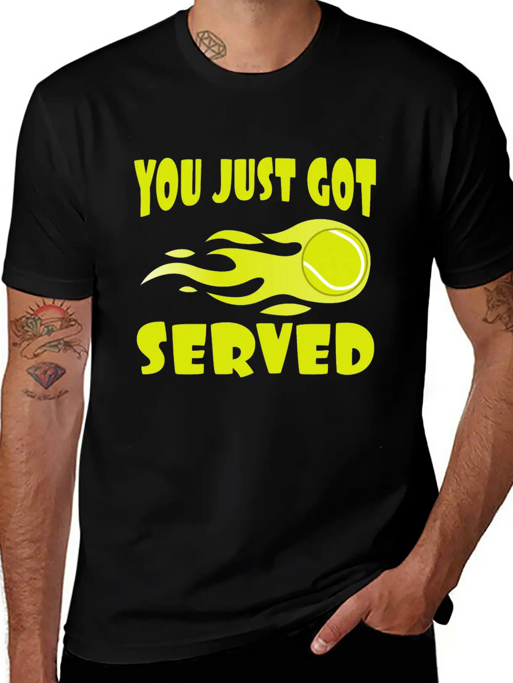 "You Just Got Served" Tshirt Design For Lawn Stylish Everyday T-Shirt – Unisex Basic Cotton Tee
