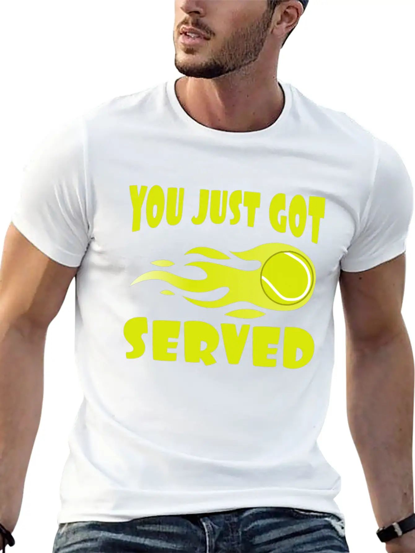 "You Just Got Served" Tshirt Design For Lawn Stylish Everyday T-Shirt – Unisex Basic Cotton Tee