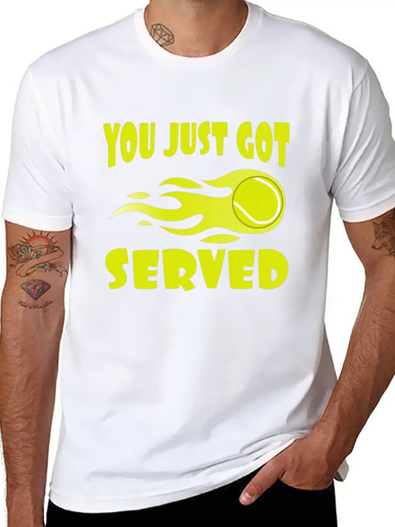 "You Just Got Served" Tshirt Design For Lawn Stylish Everyday T-Shirt – Unisex Basic Cotton Tee