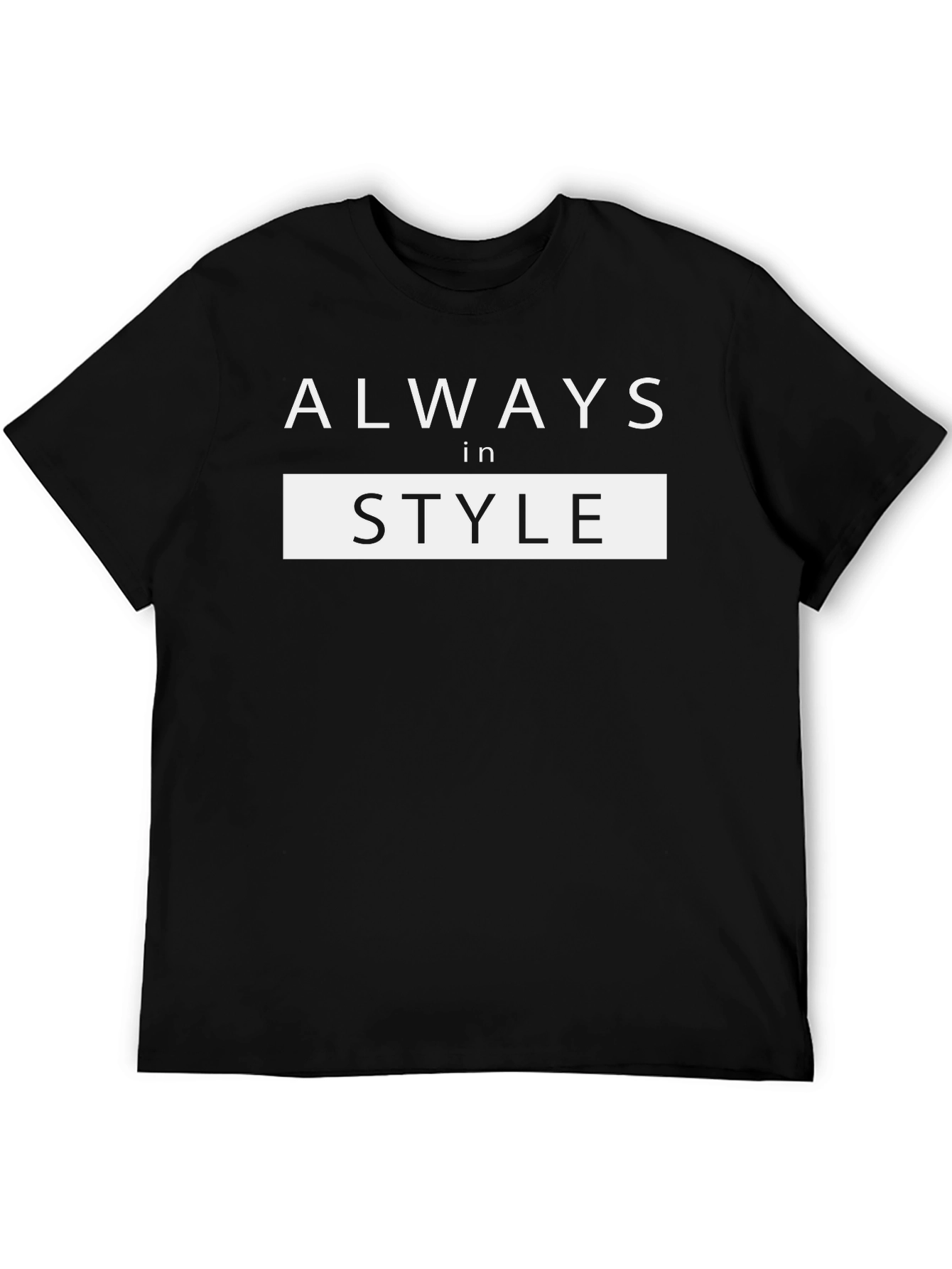 Always in Style Black Graphic Tee