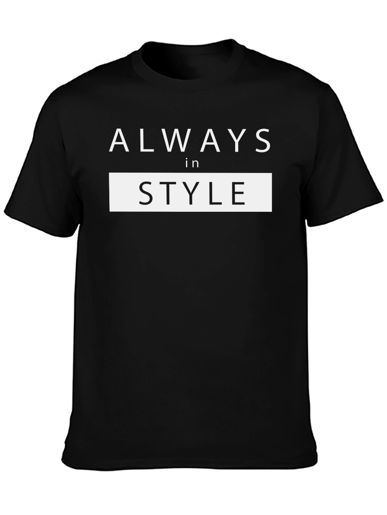 Always in Style Black Graphic Tee
