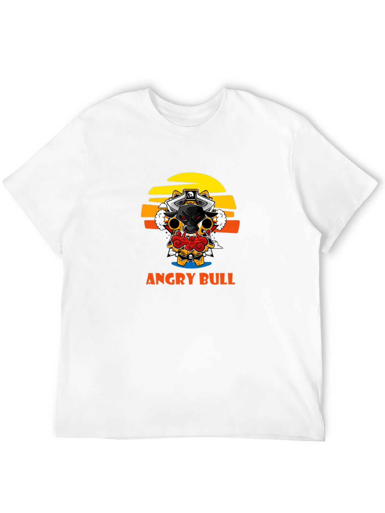 Angry Bull Graphic Tee - Black Cotton T-Shirt