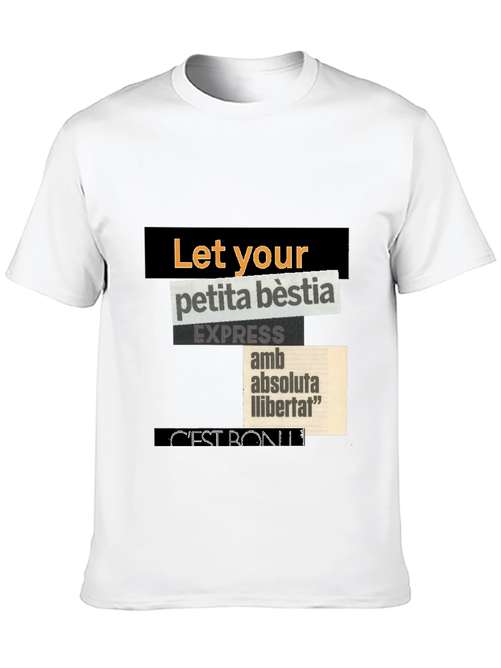 Abstract Collage Graphic T-Shirt