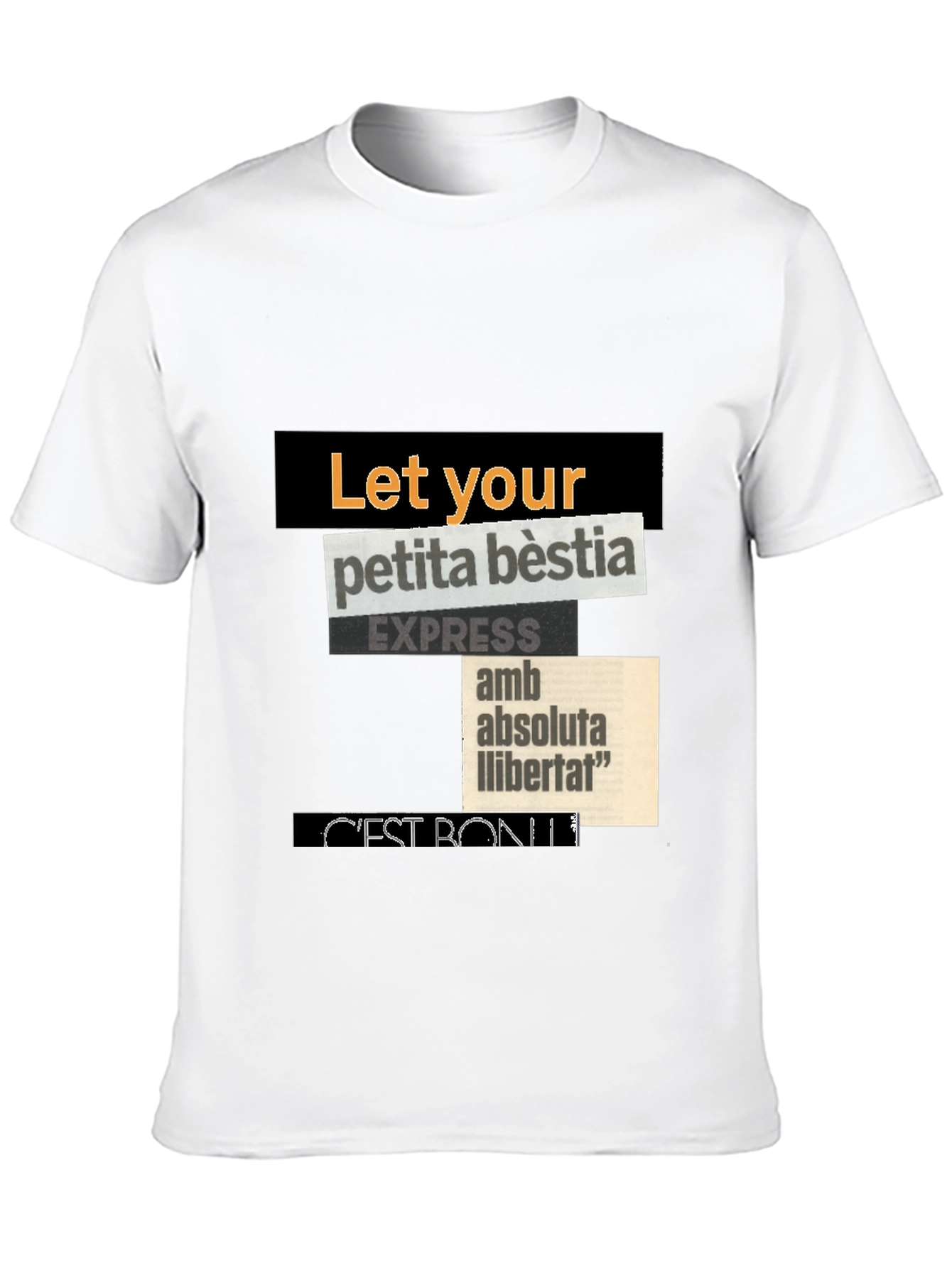 Abstract Collage Graphic T-Shirt