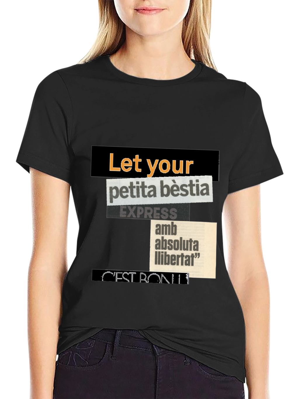 Abstract Collage Graphic T-Shirt