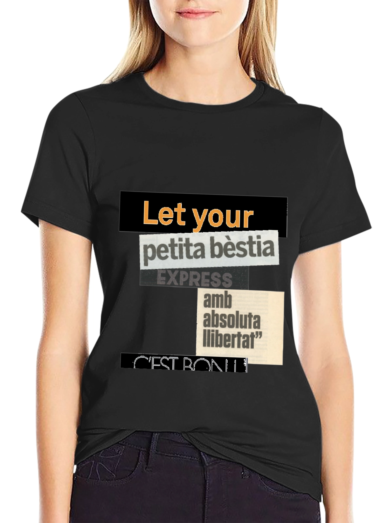 Abstract Collage Graphic T-Shirt