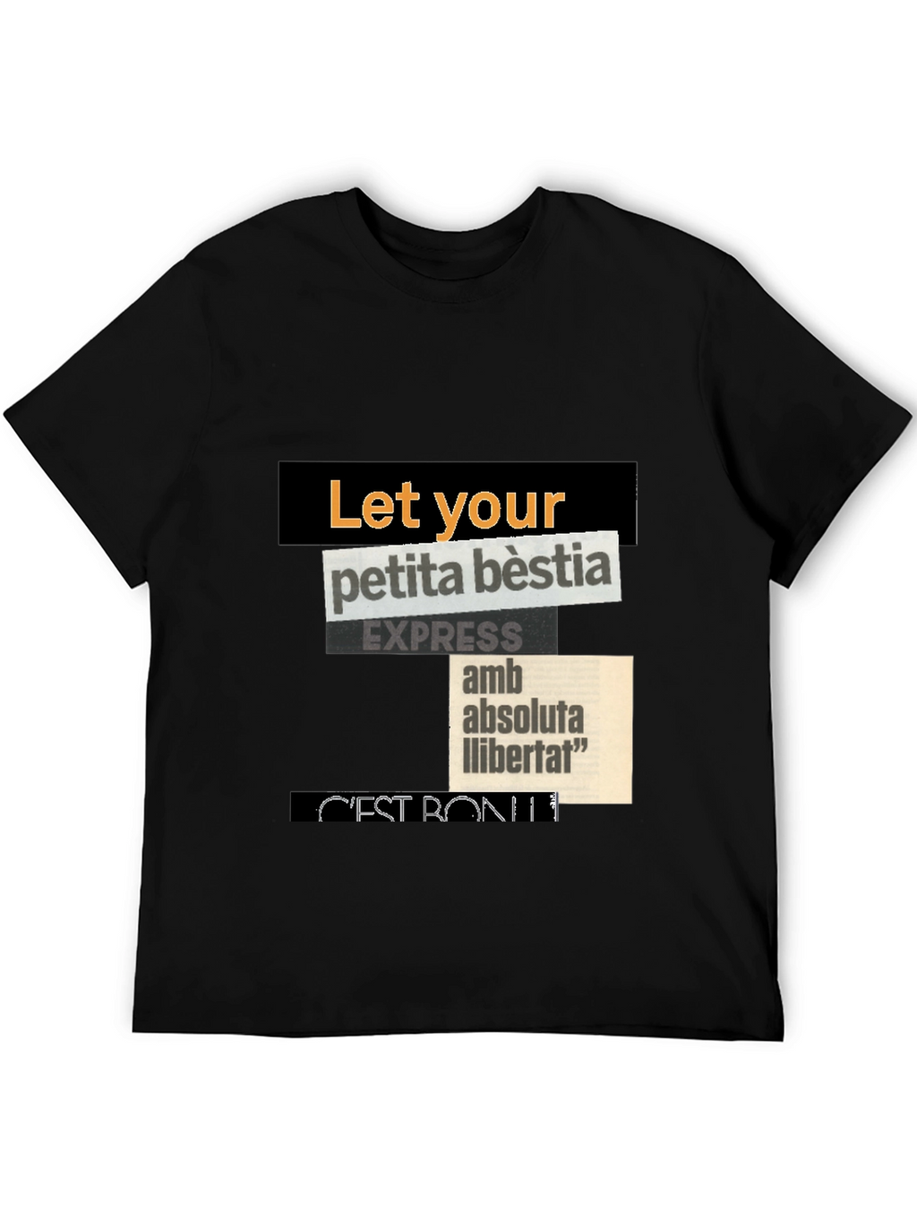 Abstract Collage Graphic T-Shirt