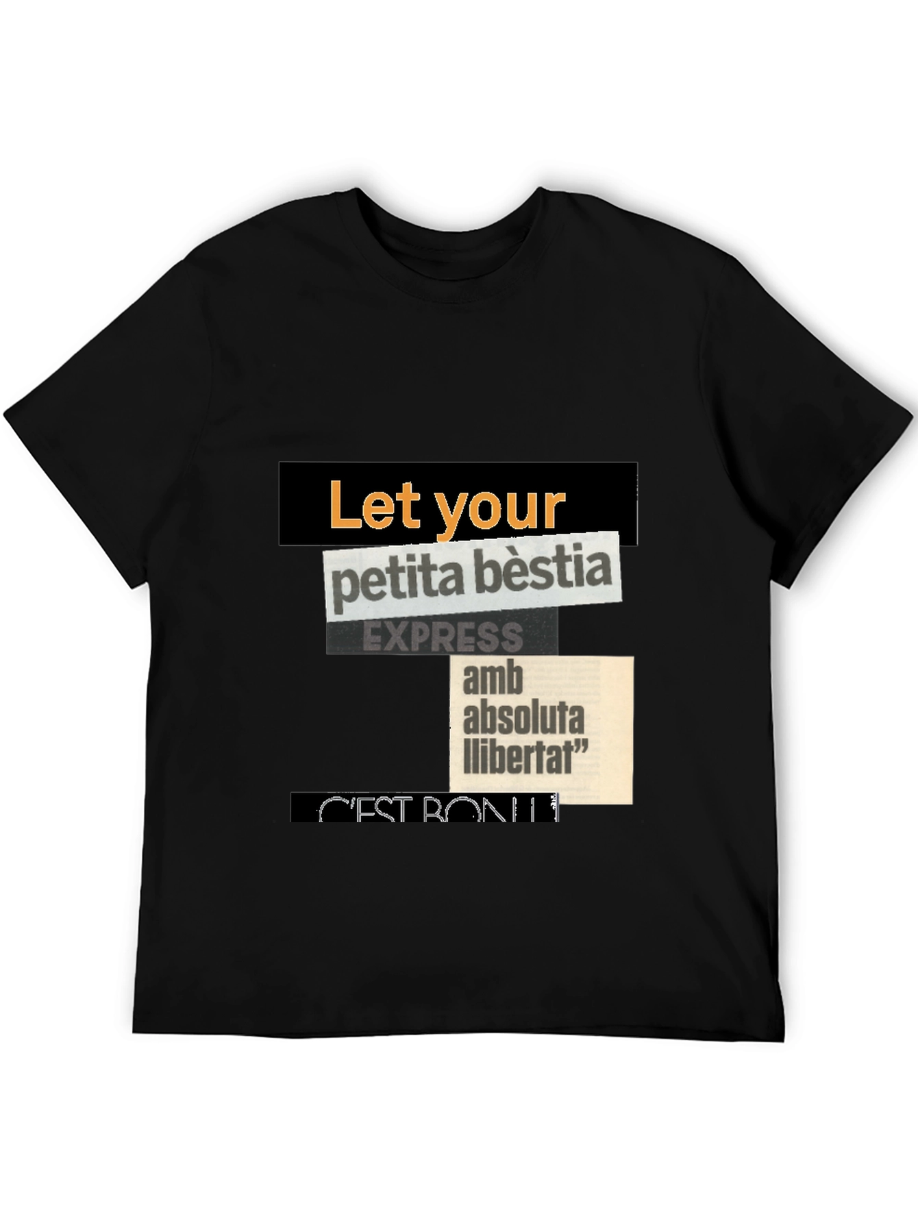 Abstract Collage Graphic T-Shirt