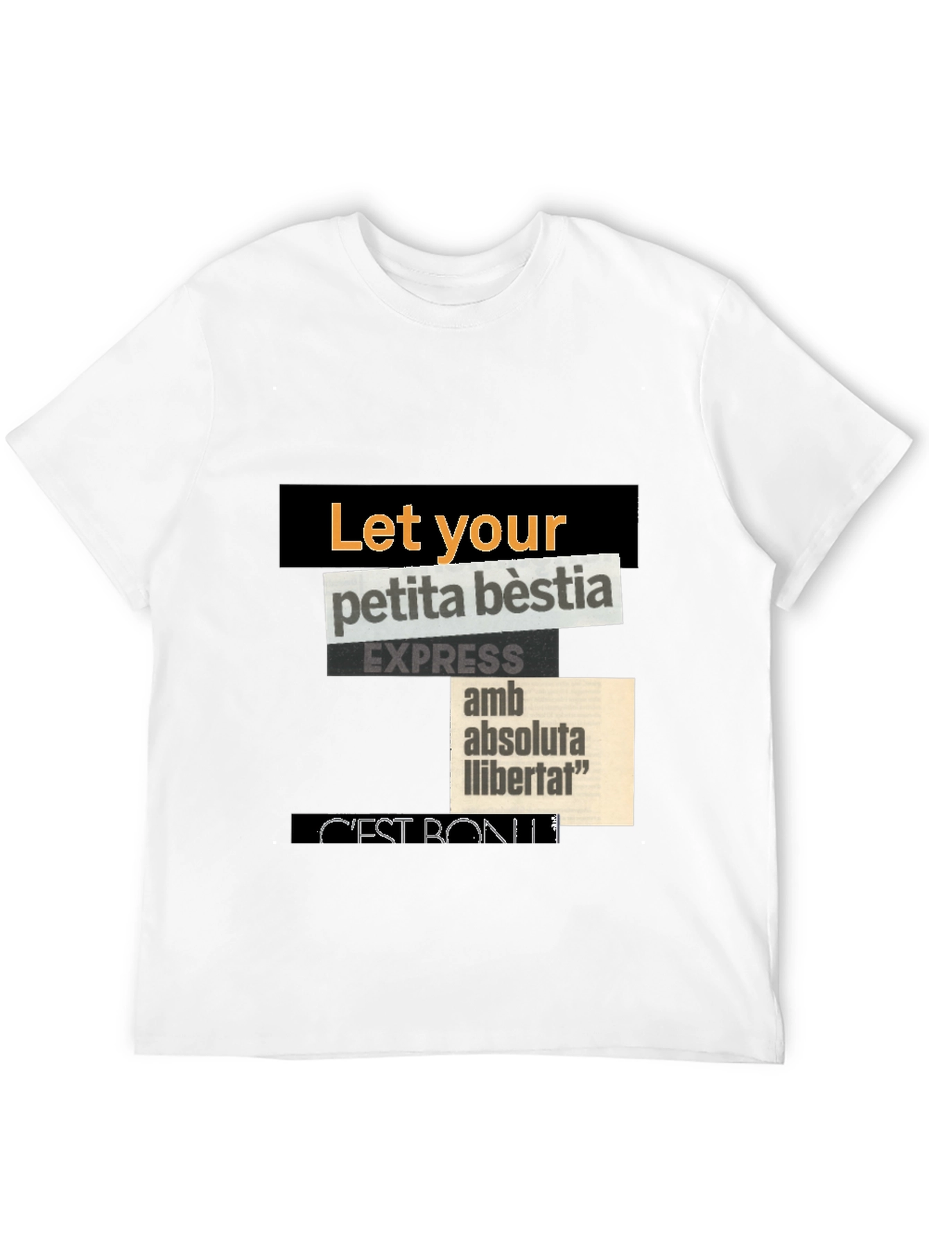 Abstract Collage Graphic T-Shirt