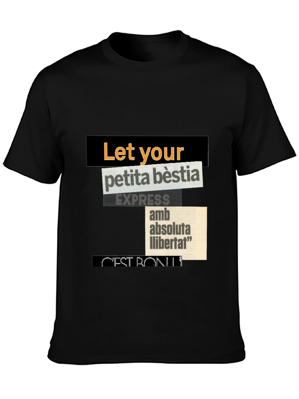 Abstract Collage Graphic T-Shirt