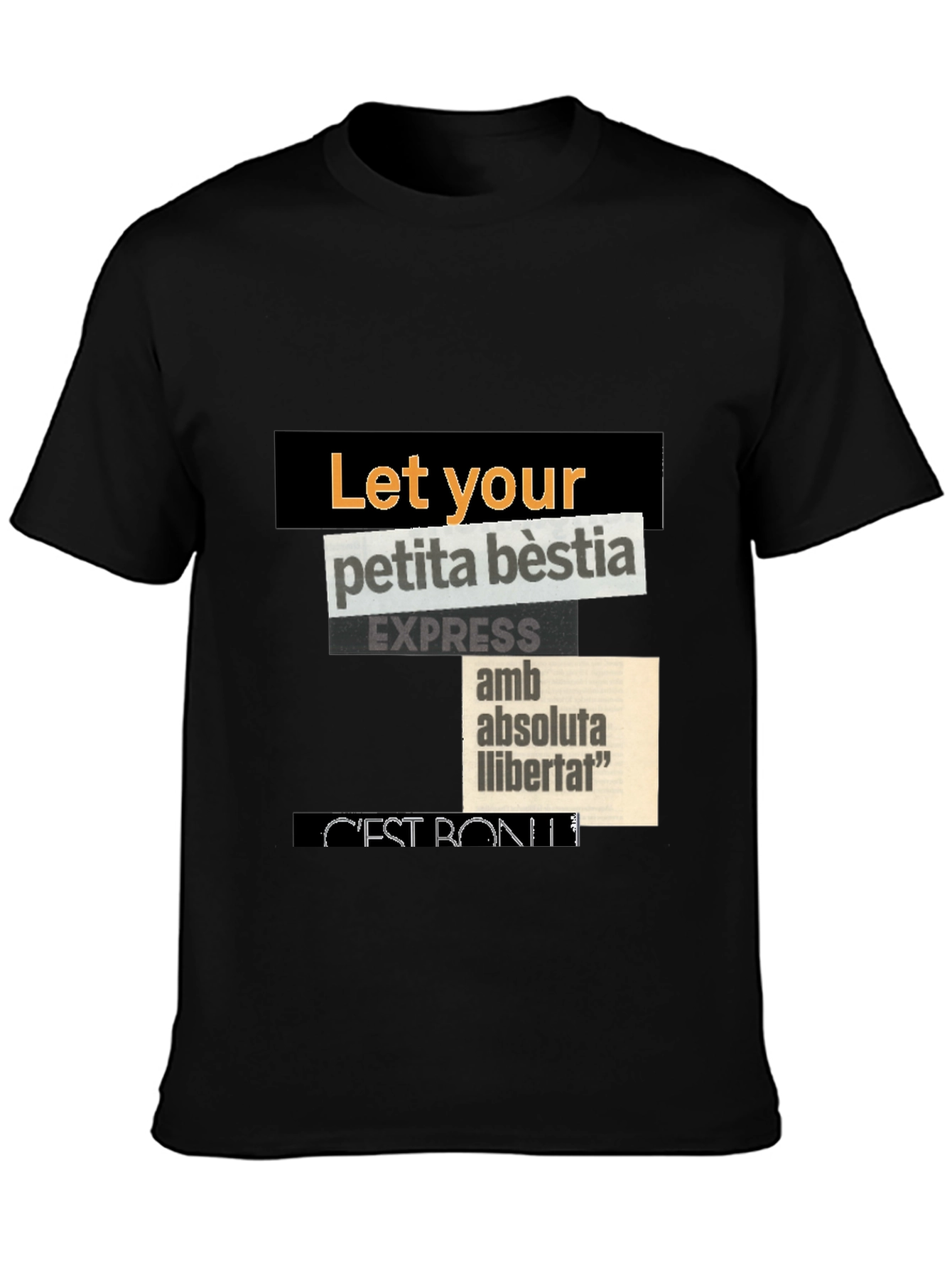 Abstract Collage Graphic T-Shirt